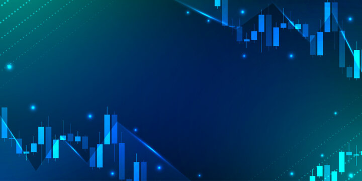 Financial stock market graph with candlestick chart of stock market background. Design for Business and analysis growth concept .