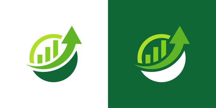 logo design combining graphic finance and arrow, design logo vector icon idea.