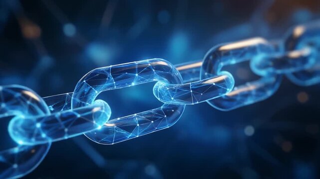 Blockchain Chain Link Structure, Digital Network and Cryptocurrency Technology