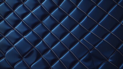 Obraz premium Deep blue diamond quilted upholstery texture background