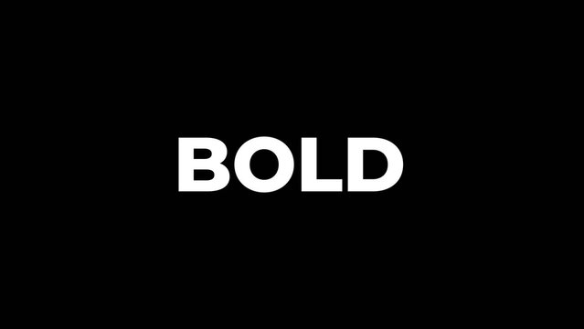 Bold Letter Text Animation