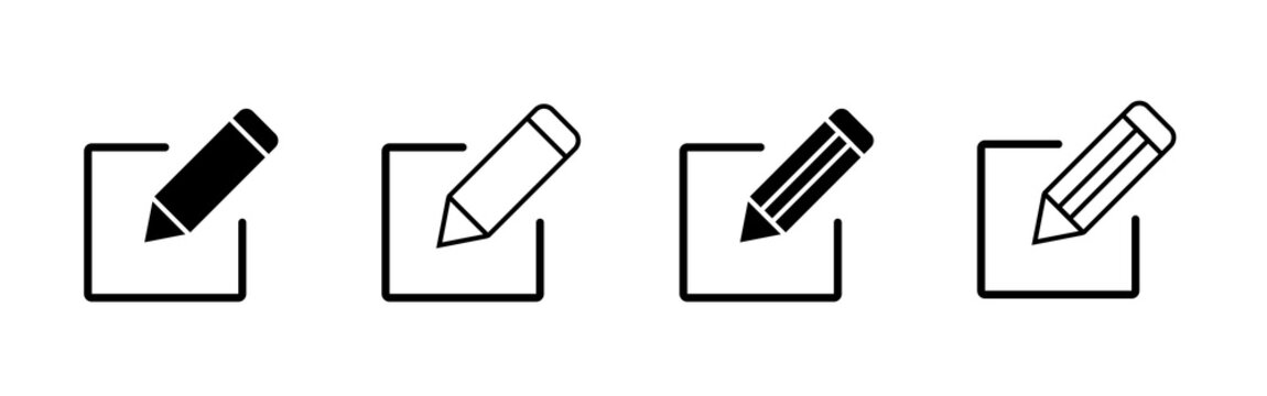 Edit icon set. edit document icon. edit text icon. pencil. sign up