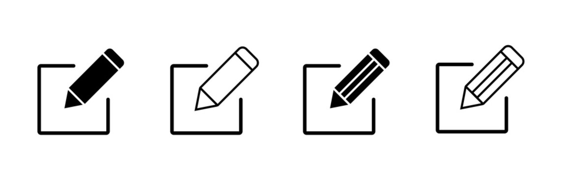 Edit icon set. edit document icon. edit text icon. pencil. sign up