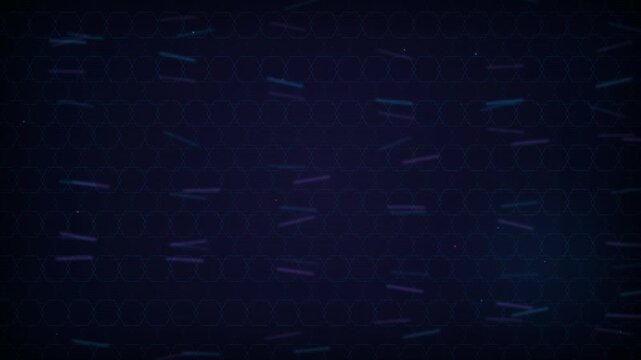 Futuristic blue digital background with glowing particles and hex grid, ideal for tech intros, motion graphics and web backgrounds