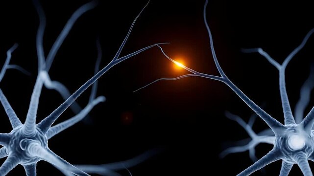 Neuron Synapse Firing Landscape Neuroscience Medical Animation