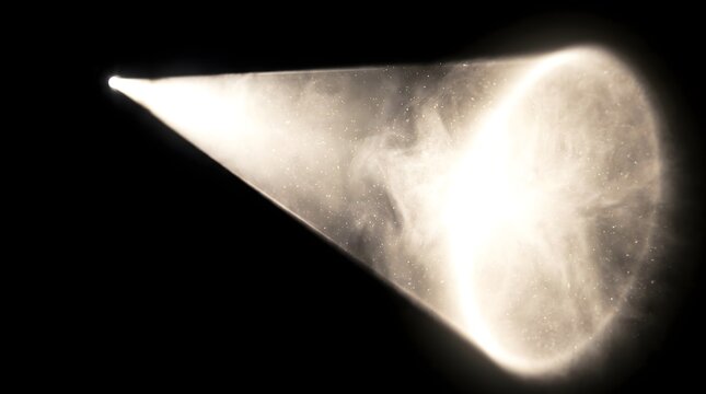 Mysterious glowing cosmic cloud with ethereal light diffusion in space