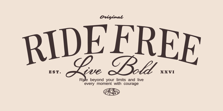 Retro vintage typography streetwear design. Bicycle typography slogan for print, jersey, tee, hat, t-shirt, sweatshirt, hoodie, wall art for clothing brand design - Vector