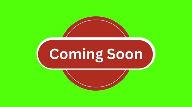 Coming soon Stamp text Effect Animation
