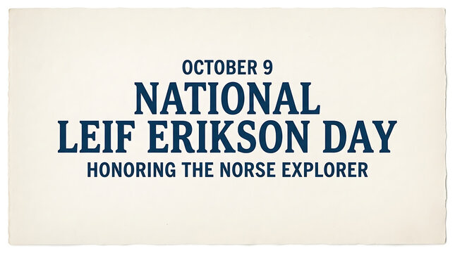 National Leif Erikson Day banner honoring Norse explorer heritage in 4K HD