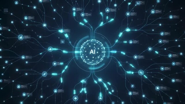 AI customer service voice agent processes spoken requests, retrieves relevant information and generates automated responses through conversational artificial intelligence.