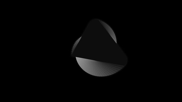 Abstract Monochrome Geometric Vortex Seamless Loop