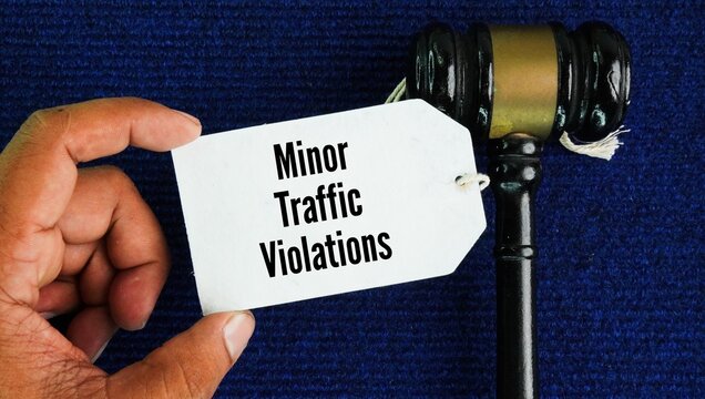 Hammer the judge and tag the paper with the words Minor traffic violations. less severe, non-criminal infractions of road and vehicle laws that typically carry fines rather than jail time