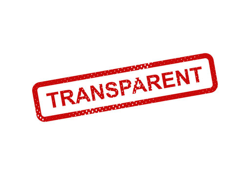 Red transparent stamp with word transparent illustration