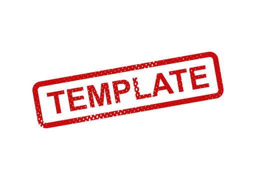 Red rubber stamp with template text illustration