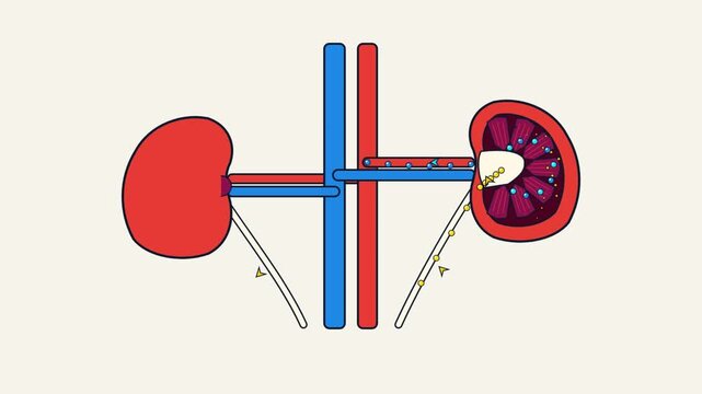 Educational Animation of Kidney Function and Urine Filtration Process