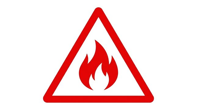 Hazardous materials transport icon for flammable substances, designed with high-contrast minimalist shapes.