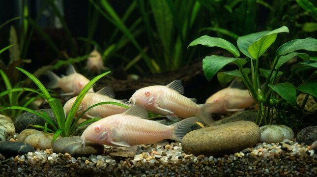 Albino corydoras catfish