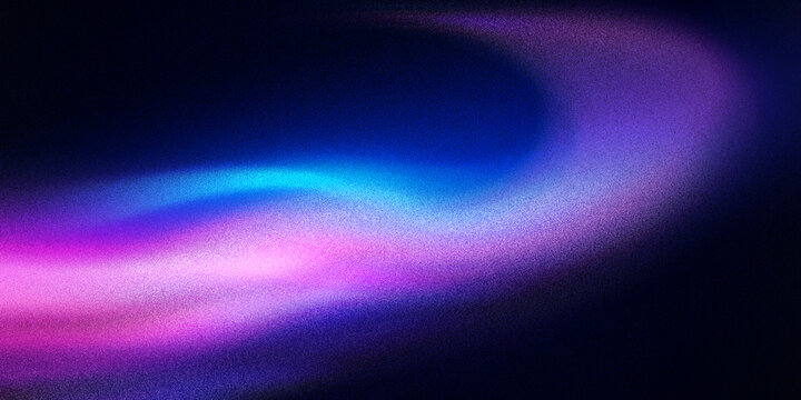 Abstract flowing gradient background with blue and purple light effects.