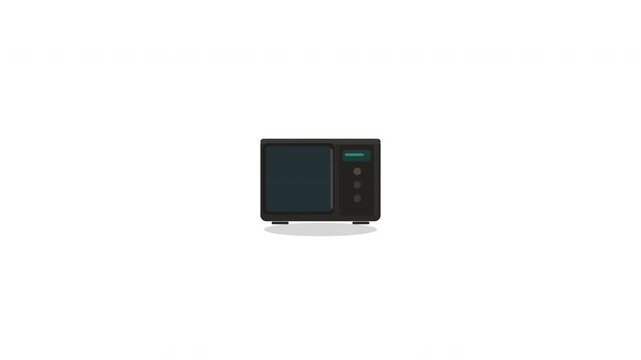 Flat design of a modern kitchen microwave oven vector illustration isolated on white background