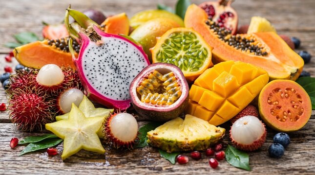 Fresh tropical fruits