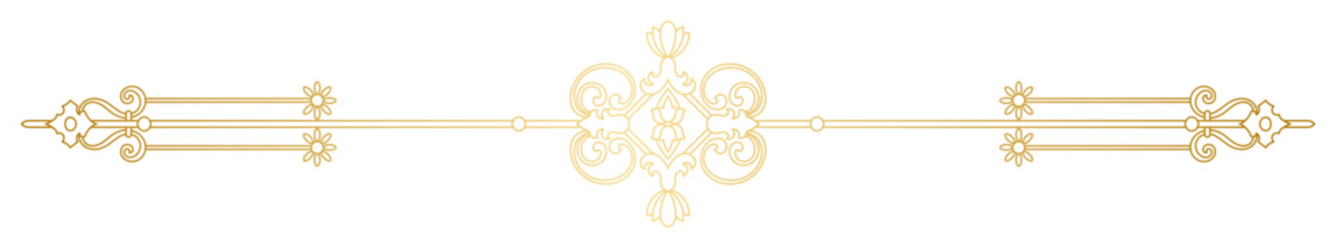 Modern-retro style, divider lines, Art Deco, gold lines.