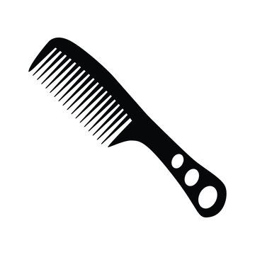 Silhouette hair comb icon on a plain background