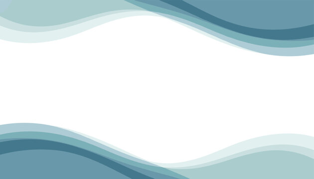 Minimalist abstract background featuring soft blue and white flowing waves in a clean graphic design layout on white.