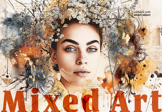 Mixed Art Photo Effect