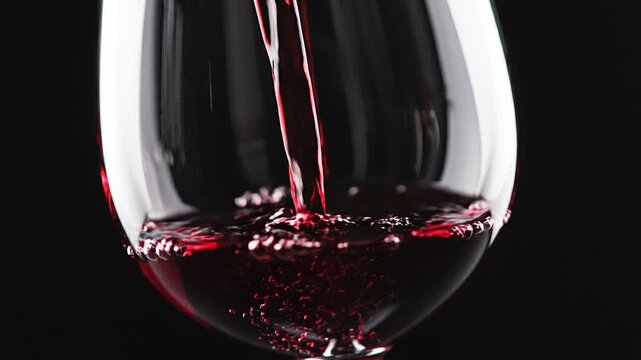 Red wine pouring into glass for cabernet franc day celebration
