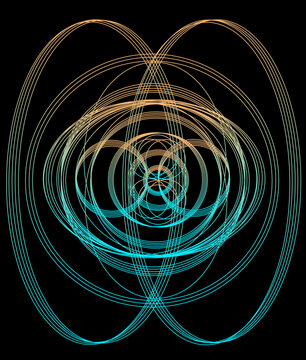 Flowing Geometrical Colorful Energy Swirl