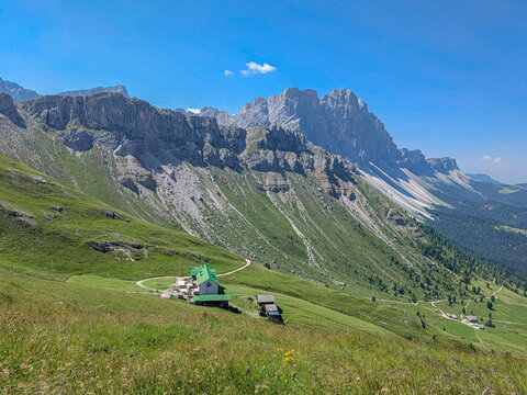 Rifugio Genova in Val di Funes. South Tyrol, Italy