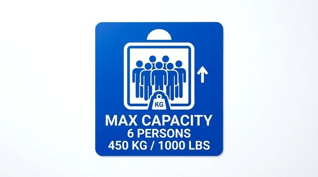 High-contrast vector illustration of maximum weight capacity for transportation safety.