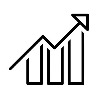 Growth Chart Graph Analytics Business Finance Investment Progress Statistics Trend | business graph with arrow