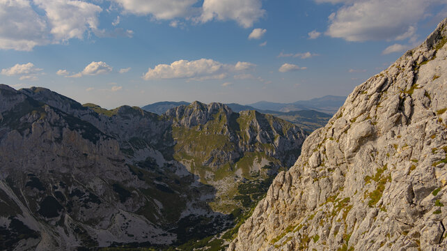 Durmitor national park near mountain Savin Kuk, Montenegro in sunny summer day 