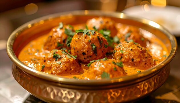 Delicious Chole Bhature with spicy chickpea curry and fluffy fried bread served in a plate