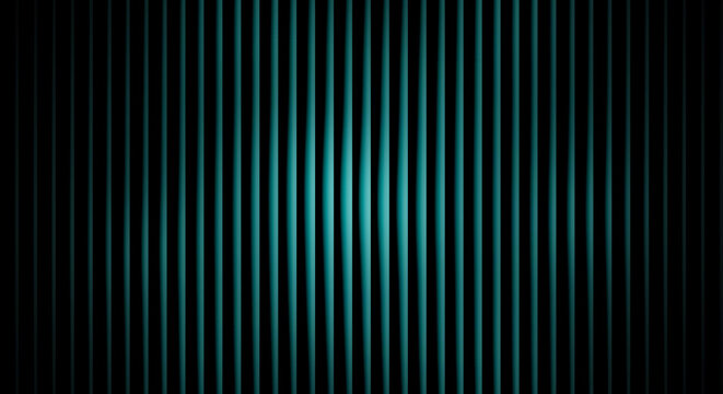 Vertical teal and black stripes with soft glowing center gradient