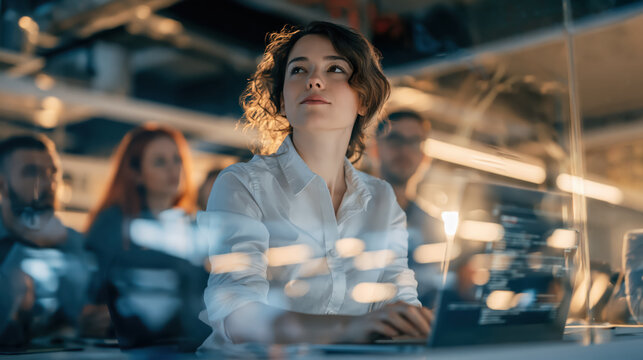 Female executive modern office team collaboration