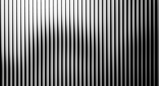 Vertical black and white parallel stripes with soft gradient shadow
