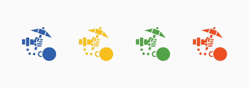 Forced Labor Icon Set Color Multiple Style Collection Vector Illustration
