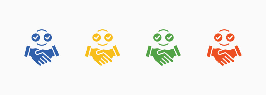 Agreement Icon Set Color Multiple Style Collection Vector Illustration