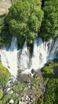 aerial view of the waterfall