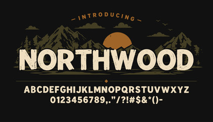 Vintage Bold Display Font for Outdoor Branding and Adventure Logos © 777SKYLABS