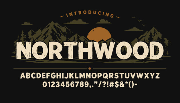Vintage Bold Display Font for Outdoor Branding and Adventure Logos