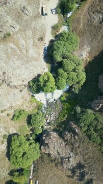 aerial view of the waterfall