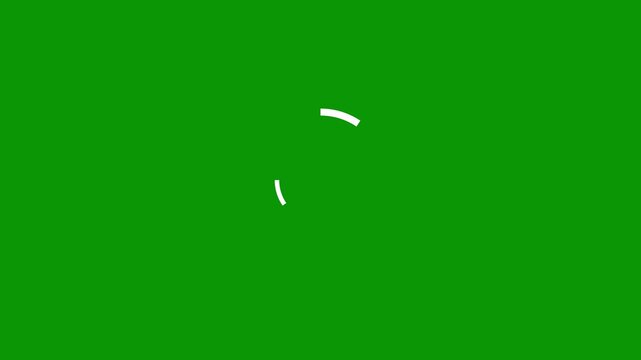 Abstract concentric circles animate from small to large on green and black backgrounds