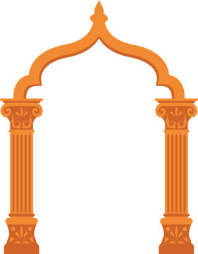 Decorative Entrance Arch with Pillars For Indian Wedding and Festive Designs