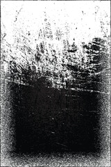 Obraz premium Glitch distorted grungy isolated layers . Design element for brochure, social media, posters, flyers. Overlay texture.Textured banner with Distress effect .Vector halftone dots . Screen print texture