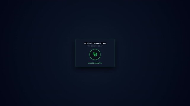 Biometric Fingerprint Scanner Security UI Animation