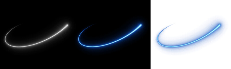 Glowing light trails, glowing lines, light effect, magic light swirl, magic sparkles isolated on transparent background © epu