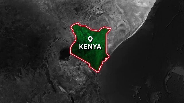 Kenya Map Highlight, Kenya Location Map, Kenyan Country Geography Animation, East Africa Regional Map, Kenya Territory Map, African Geographic Location, Kenya Political Map